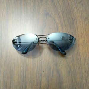 Authentic Ray Ban RB 3155 Oval Half Rimless sunglasses.Made in Italy.